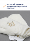 Варежки шерстяные с кашемиром белые Флора Миалт фото 2 &mdash; МамаЭмма