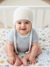 Хлопковая шапочка для новорожденных с завязками фото 4 &mdash; MamaEmma.ru