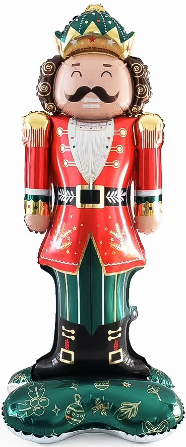 Шар 3D (59''/150 см) Фигура на подставке, Щелкунчик, 1 шт. фото 1 &mdash; МамаЭмма