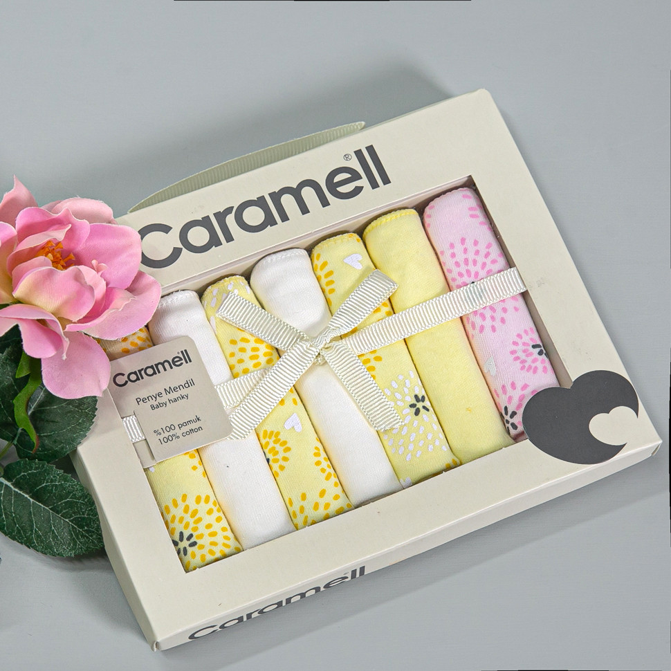 Платочки для новорожденных Caramell 7958 желтый фото 1 &mdash; MamaEmma.ru