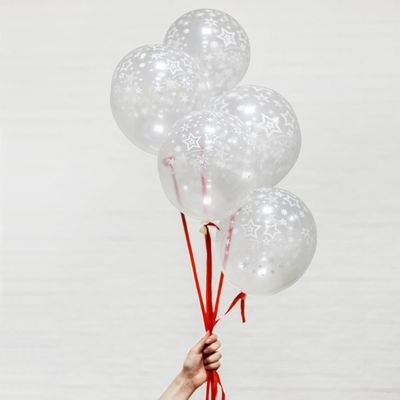 Прозрачные шары с рисунком 5 штук фото 1 &mdash; MamaEmma.ru