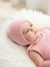 Хлопковый вязаный чепчик Little Me розовый фото 5 &mdash; MamaEmma.ru