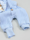 Вязаный комбинезон с открытыми лапками, голубой фото 4 &mdash; MamaEmma.ru
