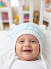 Ажурная шапка летняя для новорожденных 100% хлопок фото 6 &mdash; MamaEmma.ru