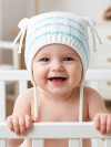 Ажурная шапка летняя для новорожденных 100% хлопок фото 1 &mdash; MamaEmma.ru