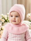 Шапка-капор на подкладке на весну-осень розовый фото 8 &mdash; MamaEmma.ru