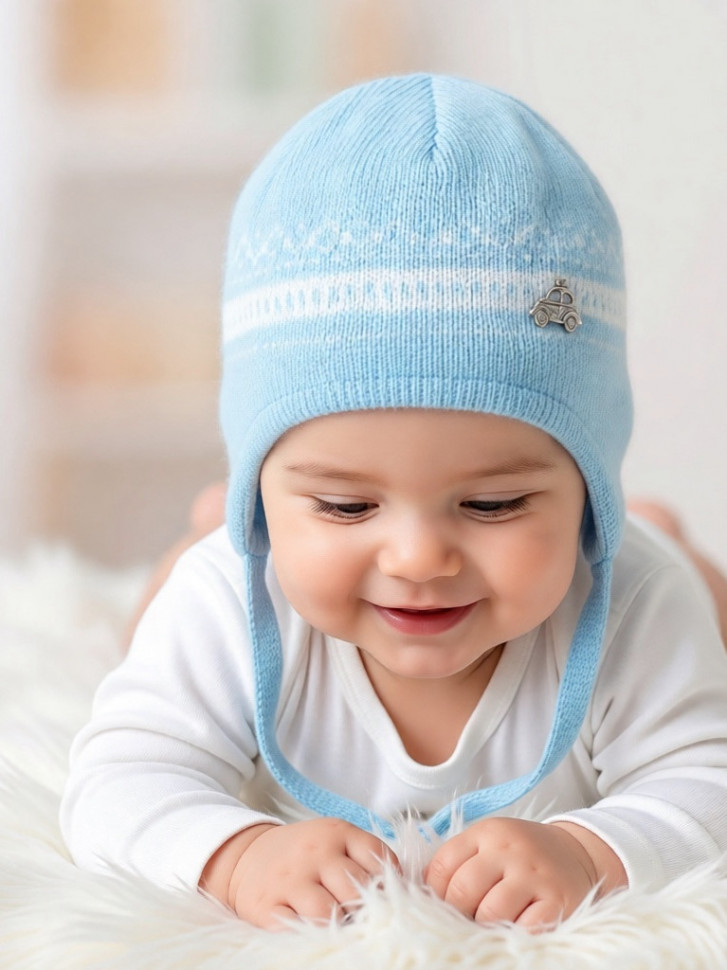 Шерстяная шапочка на подкладке для малыша  фото 1 &mdash; MamaEmma.ru