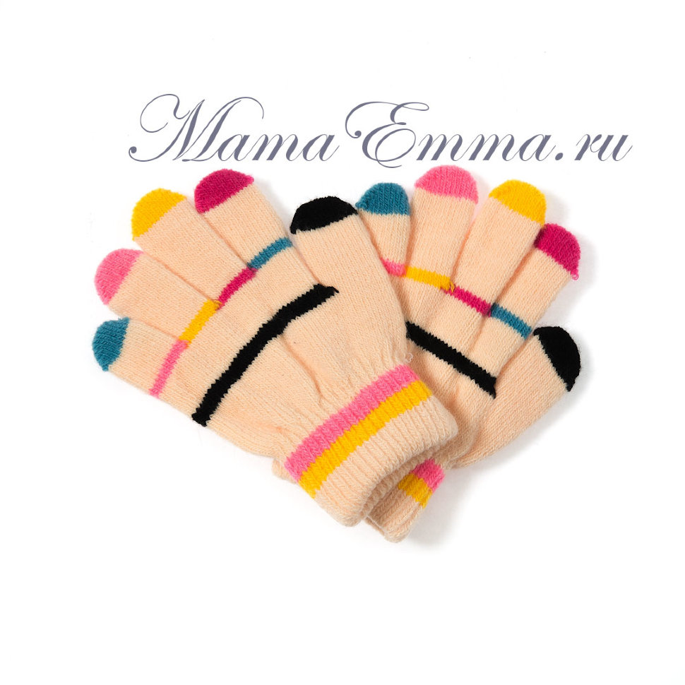 Детские однослойные перчатки с шерстью фото 1 &mdash; MamaEmma.ru