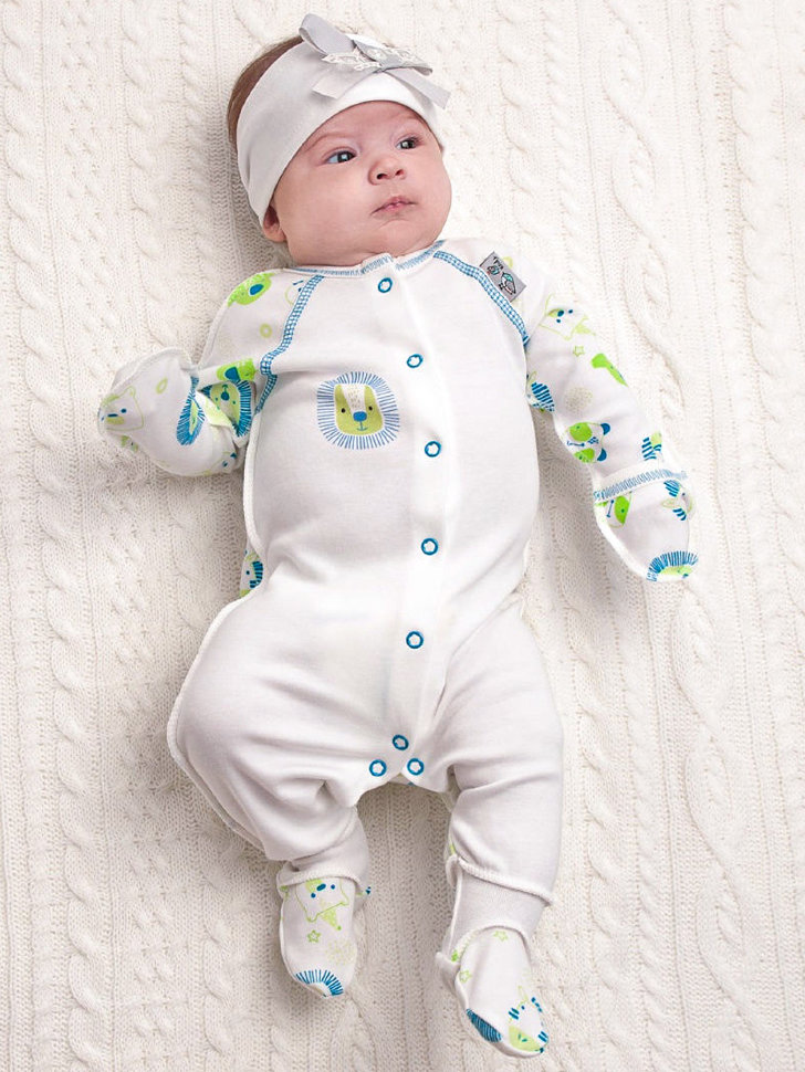 Слип для новорожденных нательный Трия Животные фото 1 &mdash; MamaEmma.ru