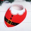 Новогодний нагрудник Санта, на кнопке фото 3 &mdash; MamaEmma.ru