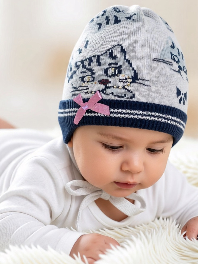 Шапка шерстяная Миалт Анфиска со стразами фото 1 &mdash; MamaEmma.ru