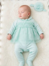Комбинезон с кружевом и повязка LUX GIRL мятный фото 9 &mdash; MamaEmma.ru