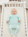 Комбинезон с кружевом и повязка LUX GIRL мятный фото 6 &mdash; MamaEmma.ru