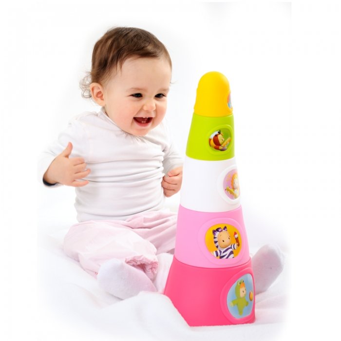Развивающая пирамидка Smoby Германия, цвет розовый фото 1 &mdash; MamaEmma.ru