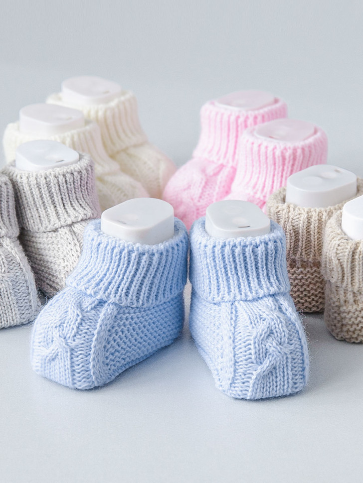 Пинетки вязаные для малышей Caramini Турция фото 1 &mdash; MamaEmma.ru