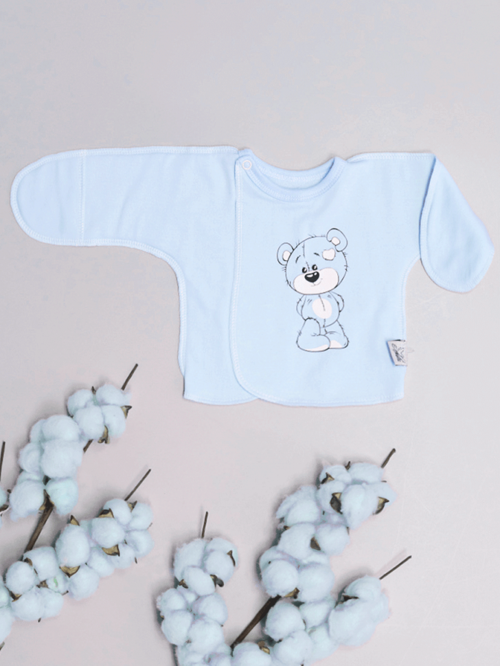 Теплая распашонка с начесом для малышей, хлопок футер фото 1 &mdash; MamaEmma.ru