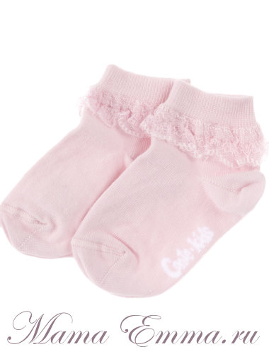 Носки Conte Kids с кружевом светло-розовые