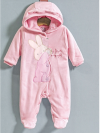 Комбинезон утепленный хлопковый Зайка розовый фото 9 &mdash; MamaEmma.ru