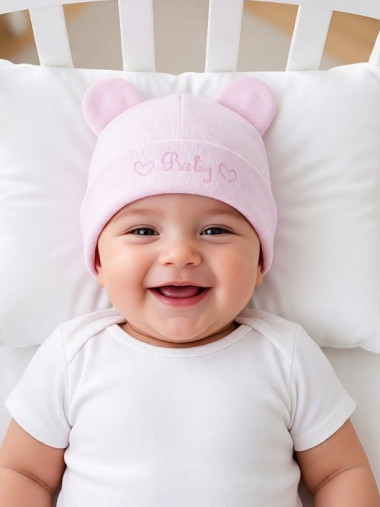 Ажурная шапочка для новорожденной малышки Baby, Карапузик