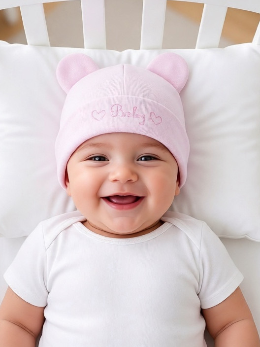 Ажурная шапочка для новорожденной малышки Baby, Карапузик фото 1 &mdash; MamaEmma.ru