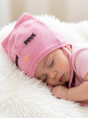 Хлопковая шапочка на подкладке Pupill Sleepy розовая фото 3 &mdash; MamaEmma.ru