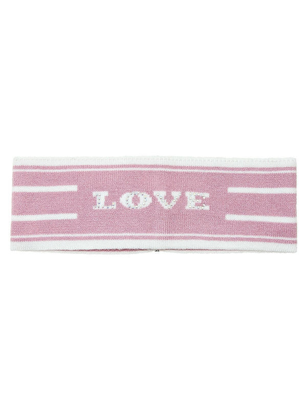 Вязаная повязка Mialt LOVE со стразами фото 1 &mdash; МамаЭмма