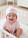 Шапочка хлопковая на лето с ушками и завязками фото 1 &mdash; MamaEmma.ru