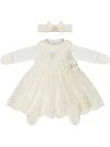 Платье на выписку для новорожденных Luxury Baby​, 3 предмета фото 3 &mdash; MamaEmma.ru