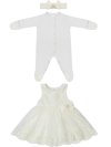 Платье на выписку для новорожденных Luxury Baby​, 3 предмета фото 2 &mdash; MamaEmma.ru