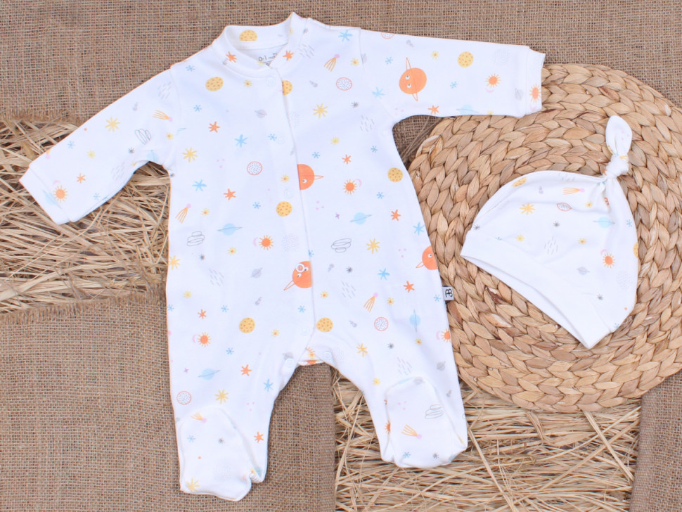 Комбинезон нательный с шапочкой Baby фото 1 &mdash; MamaEmma.ru